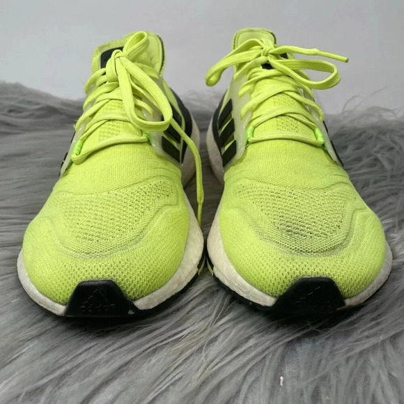 Adidas UltraBoost 22 Mens Size 11.5 Solar Yellow Black Athletic Running Sneakers - Picture 3 of 10